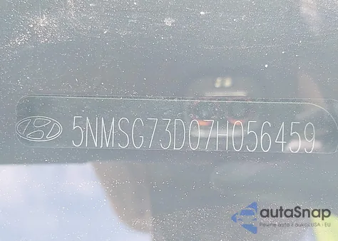 2007 Hyundai Santa Fe Gls z USA, uszkodzony, nr VIN 5NMSG73D07H056459